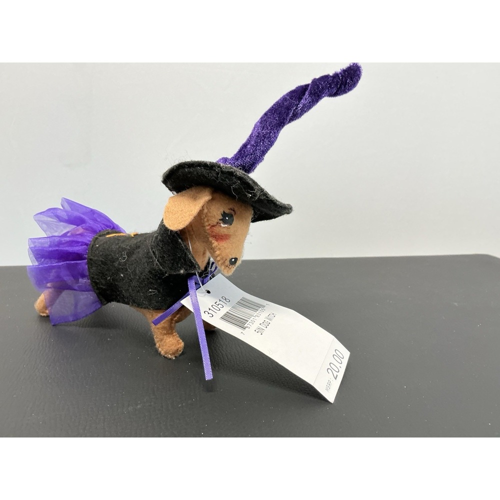 Annalee 2018 Dachshund Dog Witch 5" Puppy Doll Halloween Purple w/ Tag‎ - NEW